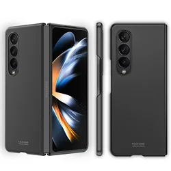 Luxury Ultra-Thin Skin-Friendly Matte Folding Shockproof Protective Case for Galaxy Z Fold 4 (Black)