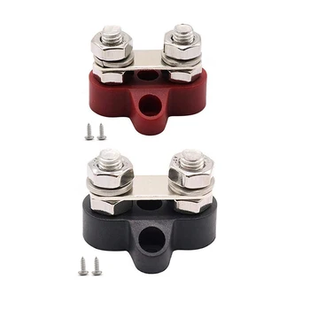 5/16" Terminal Block Studs M8 Junction Block Bus Bar Insulated Dual Heavy Duty Power Distribution Stud Positive Negative RV
