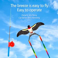 1Set Children Kite Toy Cartoon Swallow Goldfish Parrot Eagle Butterfly Kite With Handle String Kids Flying Kite Outdoor Toys 1