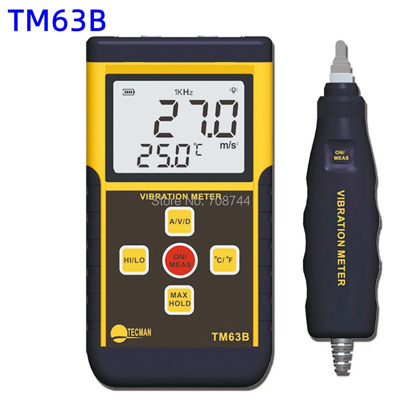 Split Digital Vibration Meter TM63B Professionally Measures Motor Vibration Bearing