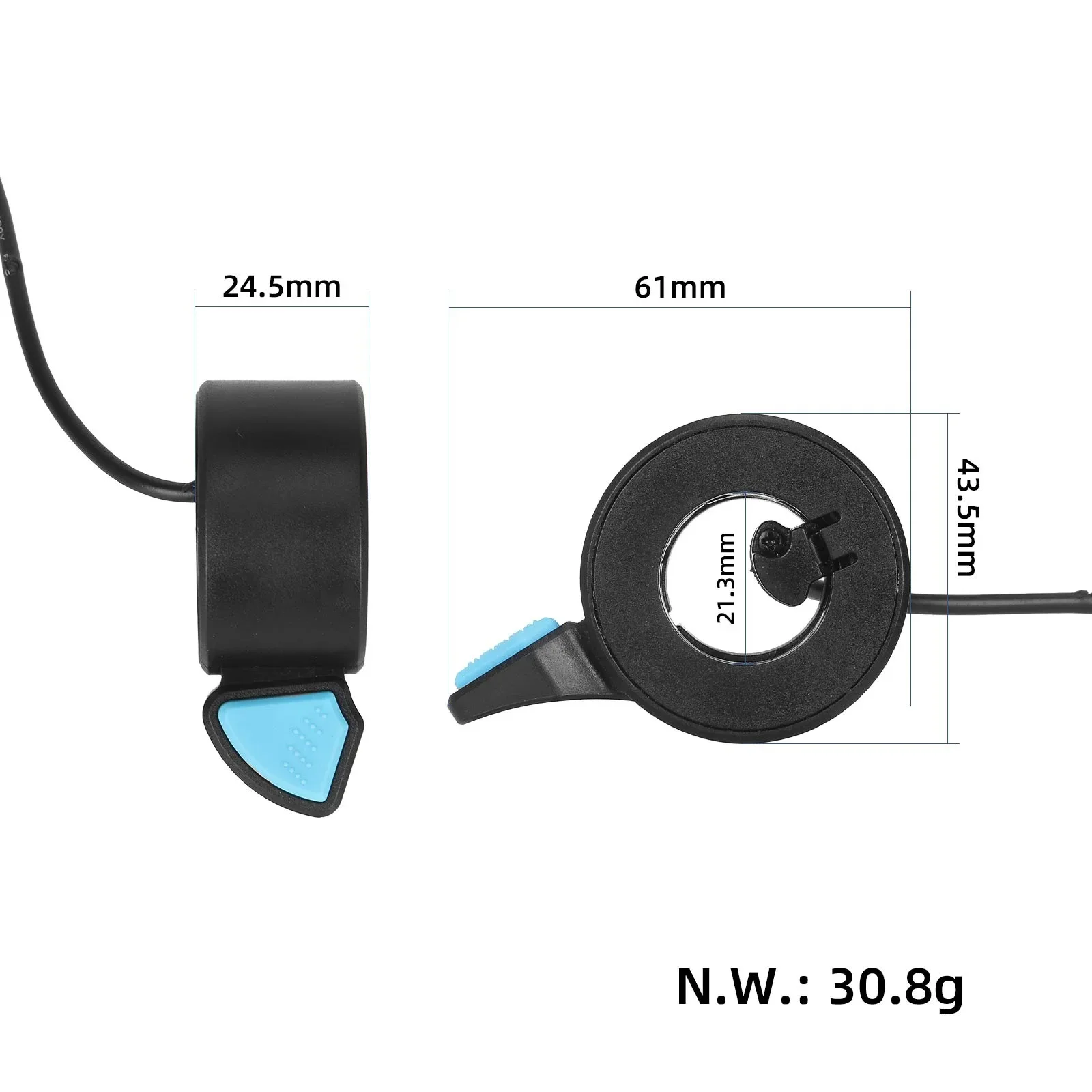 Enhanced Blue Thumb Throttle Accelerator for Electric Scooter - Finger Dial Speed Controller Replacement