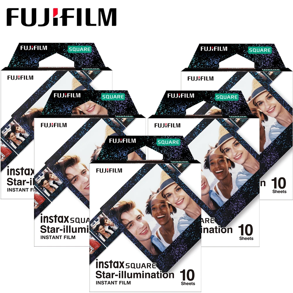 Fujifilm Square Photo Paper Instax Star-illumination/MONO/Rinbow Frame Film For SQ10 SQ1 SQ20 Share SP-3 Instant Film Camera