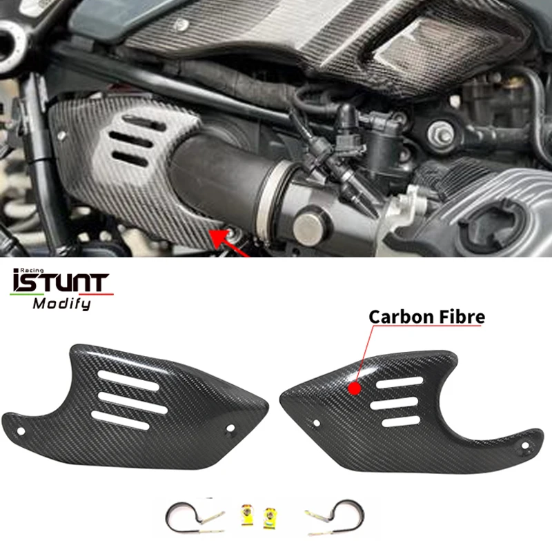For BMW R NINET Pure Racer Scrambler Side Guard Infill Panels Frame Protector Fairing R NINE T Carbon Fiber Airbox Side Cover
