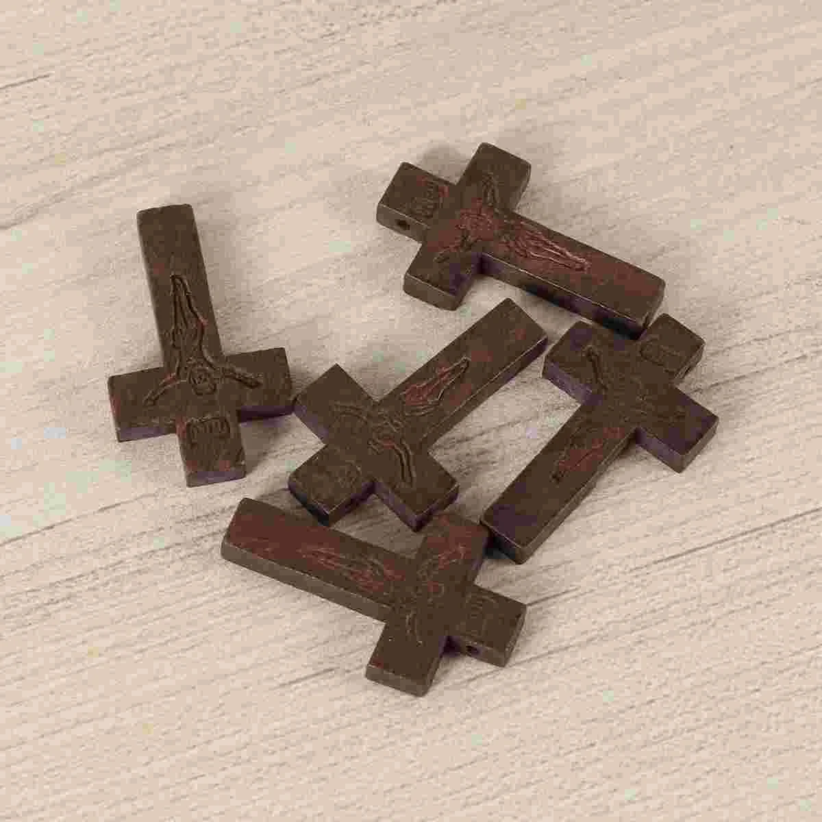 

DIY Wooden Crafts Christian Cross Decorations Jewelry Necklace Ornaments For Women Men Gifts Wooden Cross