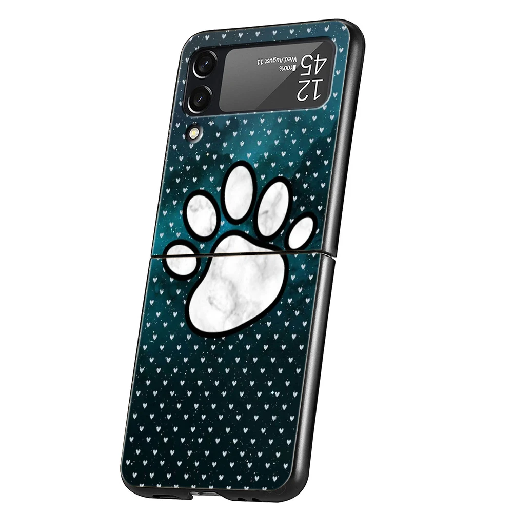 Cute Dog Paw Print Shockproof Phone Case – Black Hard Cover