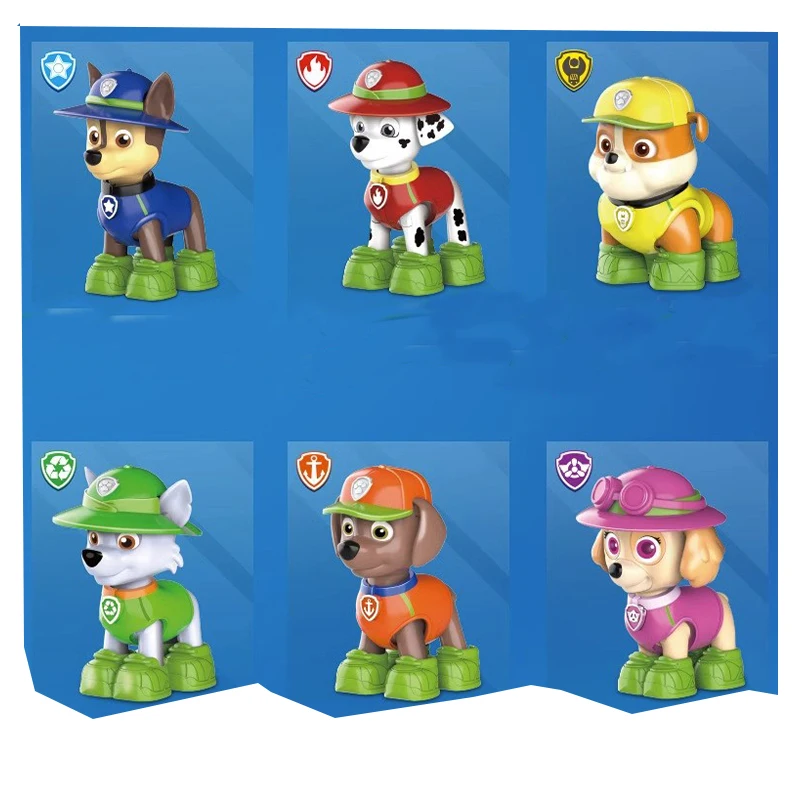 PAW Patrol Assembling Building Blocks Transforming Little Dogs Twisting 6PCS Set Egg Models Giving Children Toys As Gifts