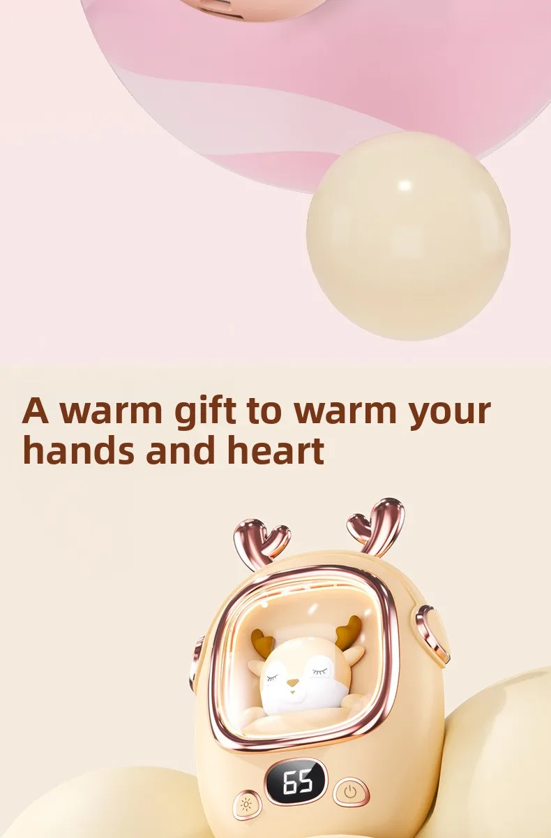 Cute Pet USB Electric Hand Warmer 3000mah Portable Mini Power Bank Winter Gift For Students Waterless Hot Water Bag