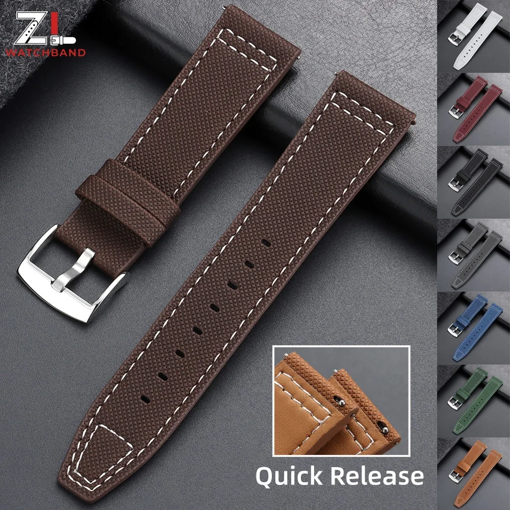 Premium Leather Quick Release Watch Strap – Sporty and Versatile Wristband
