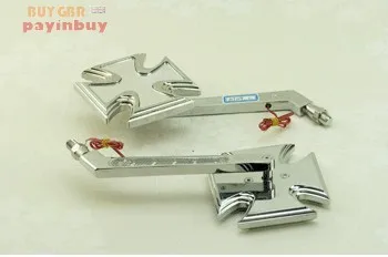 

Buygbr Moto светодиодный зеркала для Harley-Davidsion road king, визжащий Орел, softail,springer,sportster,superglide, уличный скользящий крест