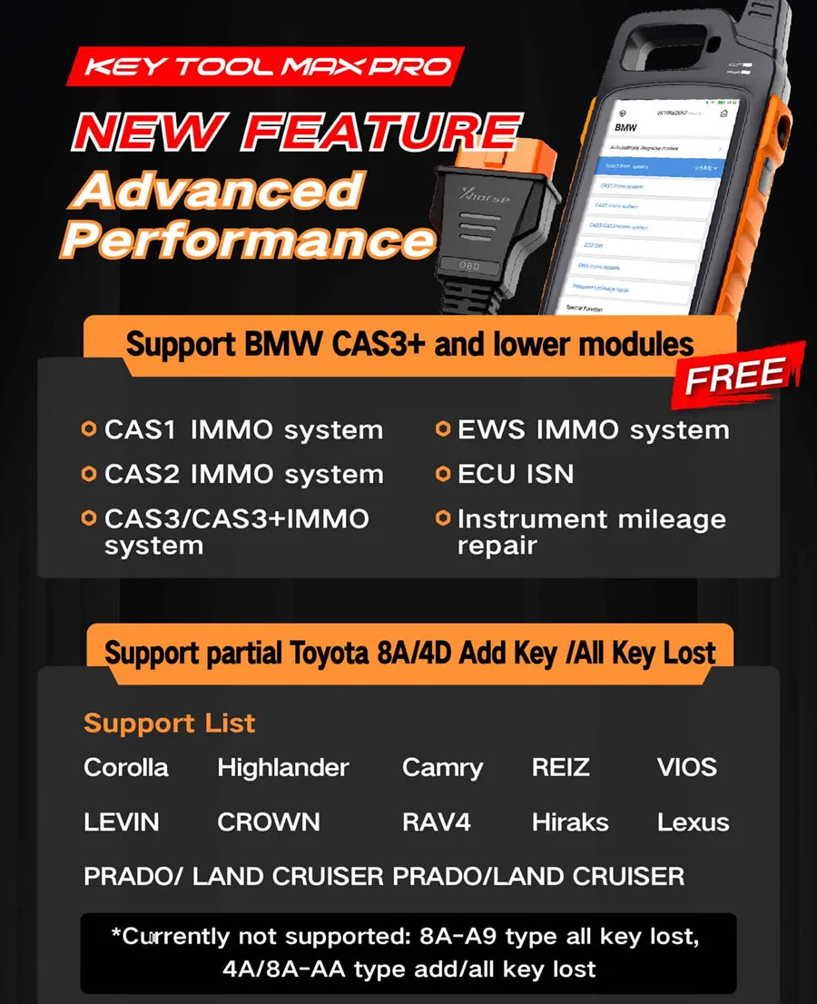 Xhorse VVDI Key Tool Max Pro Mehrsprachiger Fernbedienungsprogrammierer mit CAN FD, Spannungs- und Leckstromfunktionen – Detail 1