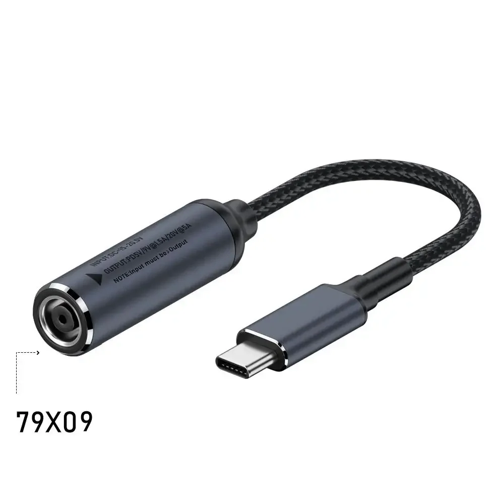 DC tipi C PD 100W güç adaptörü dönüştürücü 5.5X2.5 7.4X0.6 5/9/20V Laptop şarj cihazı USB C konektörü için Lenovo/HP/Samsung