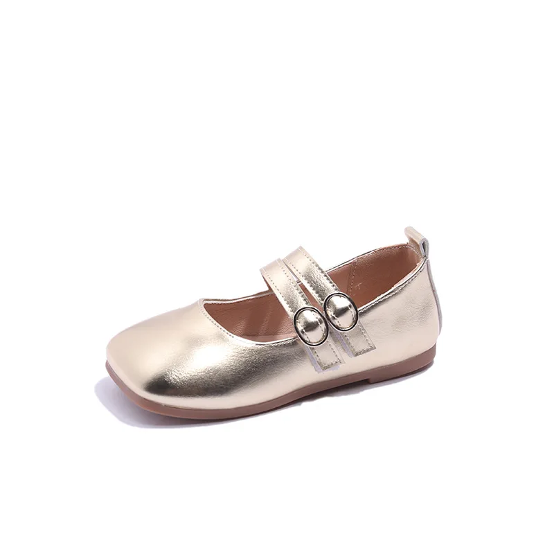 Leather Kids Shoes Summer Fashion Silver Gold Casual