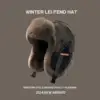 Trapper Hat For Men Plush-Lined Windproof Fleece Lined Winter Ear Flap Snow Hat For Male Female Outdoor Sports Skiing Running
