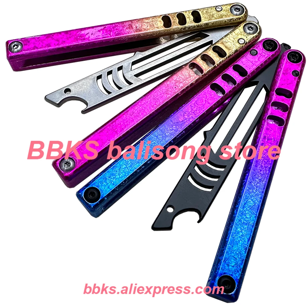 

ARMED SHARK Clone Mini Mako Bottle Opener V4.5 Balisong Flipper Child Butterfly Trainer Knife 6061 Aluminum EDC Pocket Knife