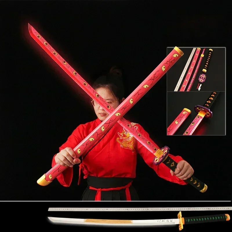 104cm Japanese Anime Katana Nichirin Blade Wooden Samurai Sword Charge Luminescence Anime Cosplay Weapon Model Gifts Toys Boys 4