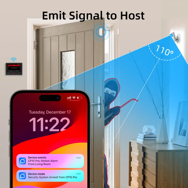 CPVAN Wireless 433mhz Motion detector sensor for CP9/CP10/CP10 Pro/CP10 Pro LoRa Smart Home Alarm Infrared detector 3