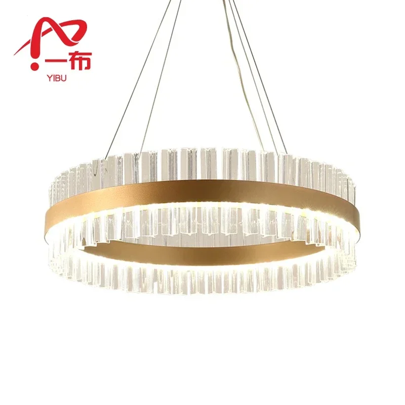 

2022 New Hot sale Ring Lamp For Dining Table Center Living Room Restaurant Bedroom Crystal Chandelier LED Decor Indoor Lighting