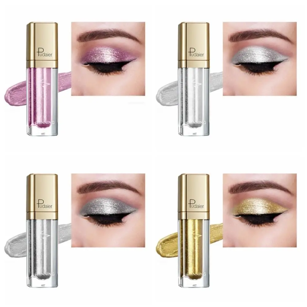 

Colorful Cosmetic Tool Highlighter Waterproof Liquid Eye Shadow Long Lasting Pearlescent Shimmer Glitter Eyeshadow Make Up