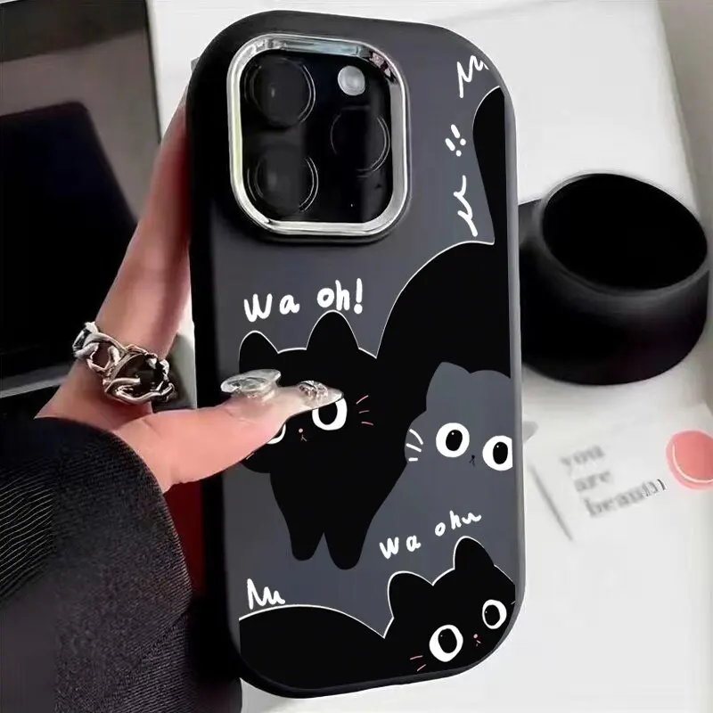 Adorable Black Cat Protective Phone Case
