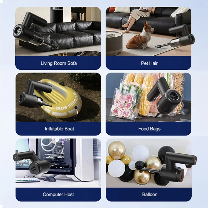 مكنسة كهربائية محمولة قوية لاسلكية - مثالية لإزالة...