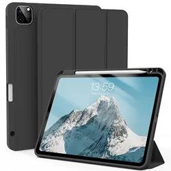 iPad Pro 11 - inch Premium Trifold Stand Case with Pen Slot for iPad Pro 11 2018 1st (Black)