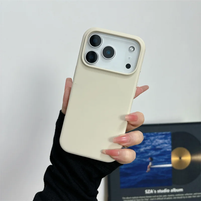 Magnetic Liquid Silicone Shockproof Protective Case with Big Camera Hole Cover