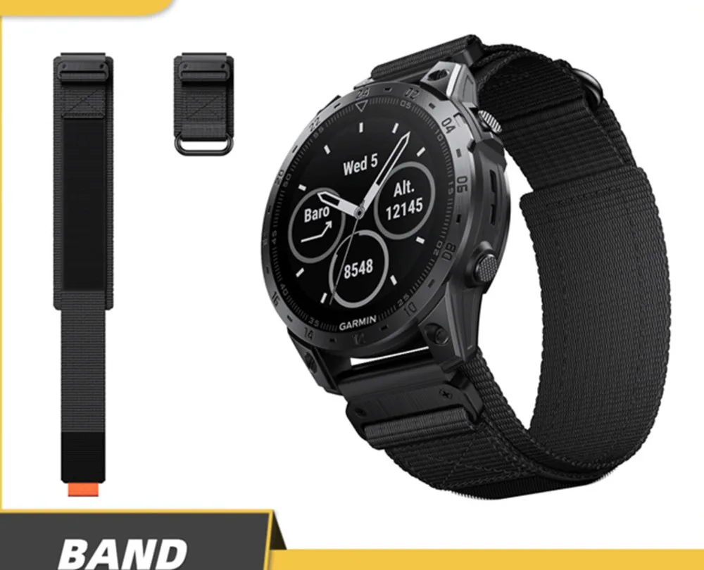 

Watchband Bracelet Accessories for Garmin instinct 2X Nylon watch Strap Velcro Wrist strap fenix7X Tactical Quick Remove strap