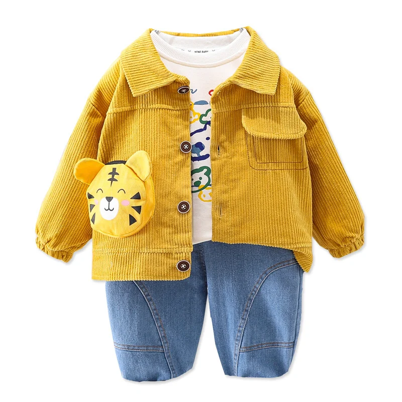 

New Spring Autumn Baby Clothes Children Boys Girls Fashion Jacket T-Shirt Pants 3Pcs/Sets Toddler Casual Costume Kids Tracksuits