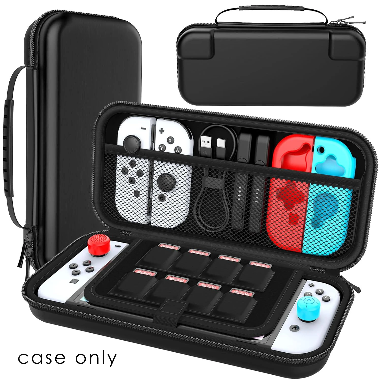 Custodia Portatile Leggera per Console Switch, Borsa Protettiva Impermeabile di Grande Capacità per Accessori da Gioco - immagine 3