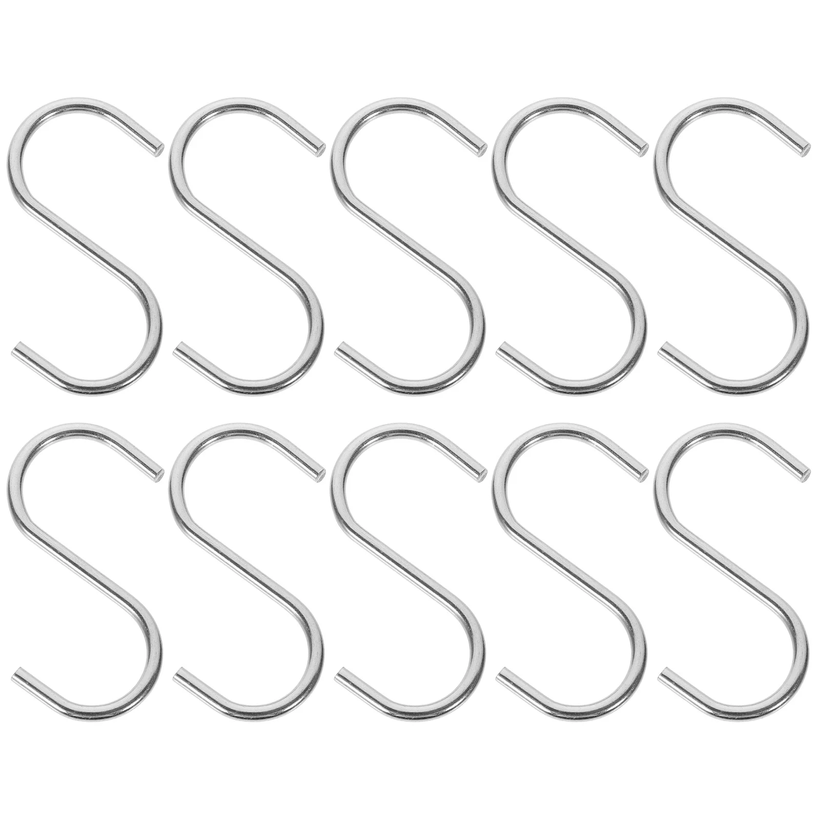 

10 Pcs Towel Hook Punch Free Hooks Small Metal Clothing for Hats Kitchen Stainless Steel