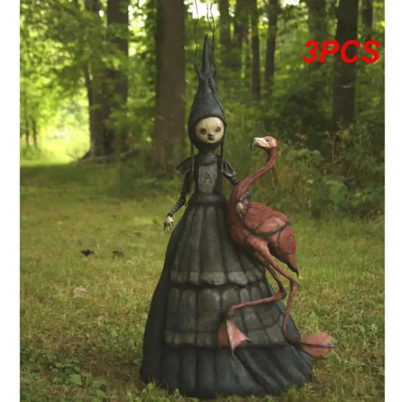 

3PCS 16cm Halloween Witch Figurine Creepy Witch Sculptures Statue Resin Garden Decoration for Home Patio Yard Lawn Porch Garden
