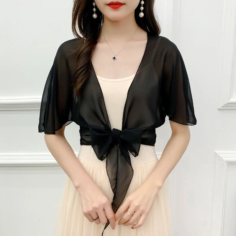 Ladies Soft Wedding Cape Wedding Jacket Wraps Chiffon Shrugs For Women Bridal Bolero Shawl and Wraps Evening Cover Up