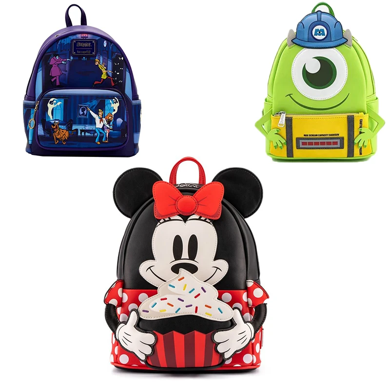 

Disney PU Leather mickey Women Backpack Cinderella Hawaii Ice Cream Stitch Toy Story 3 Alien Handbag For Girls Shoulder Bag