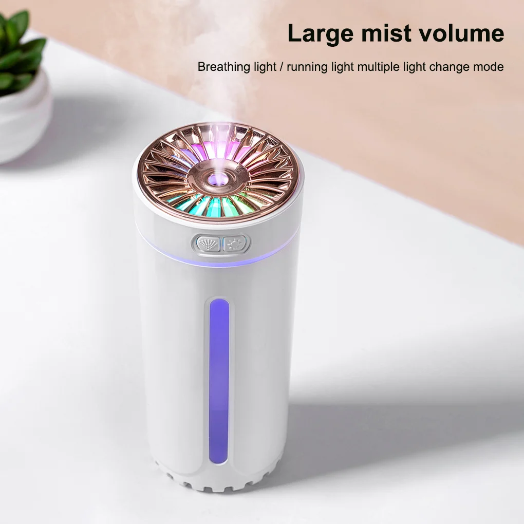 300ML Car Air Humidifier USB Rechargeable For Home With Colorful Night Light Mute Mini  Aromathe Essential Oil  Diffuser