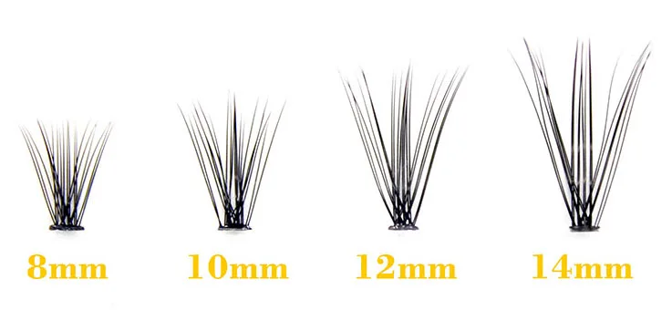 Kimcci 60 Bündel Nerz-Wimpernverlängerung, natürliche 3D Russian Volume Faux-Wimpern, einzelne 20D Cluster-Wimpern für Make-up – Detail 6