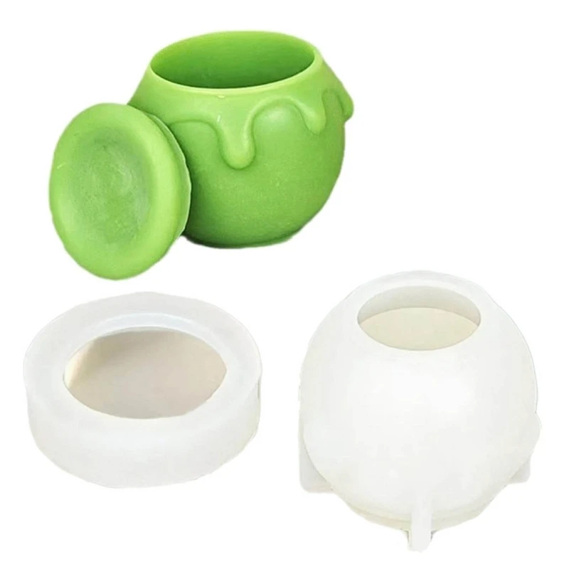 

DIY милая маленькая банка для меда, силиконовая форма, настольный орнамент, безделушка, контейнер для ювелирных изделий, коробка для хранения бусин, форма для литья эпоксидной смолы