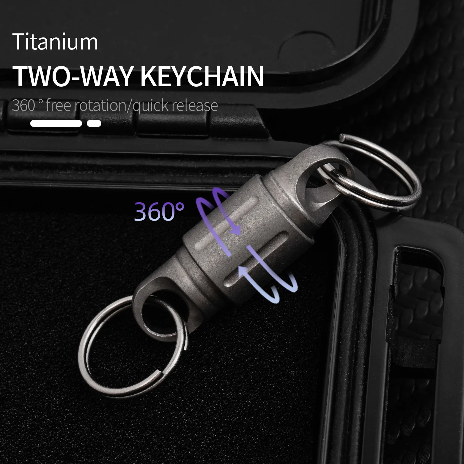 Premium Titanium Magnetic Key Holder with Quick Release & 360° Rotation