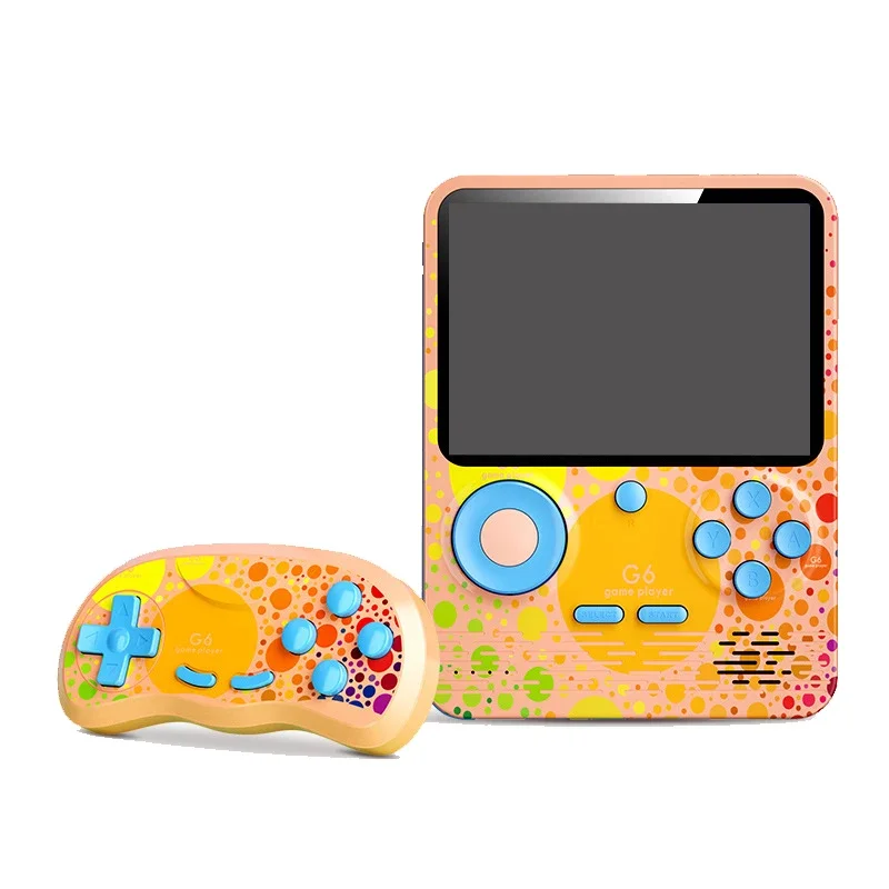 Console di gioco G6 Schermo da 3,5 pollici Supporto portatile portatile per 2 giocatori Macchina per videogiochi per bambini - immagine 4