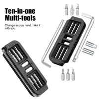 10 en 1 vélo multi-outils en acier cyclisme combinaison outils d'entretien multifonctionnel Portable outils d'entretien de vélo 2