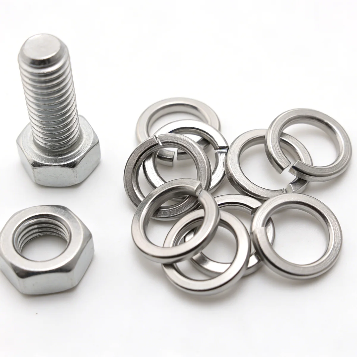 Deluxe Stainless Steel Spring Lock Washers Set - 520-Piece Assortment for Automotive and Machinery Repair