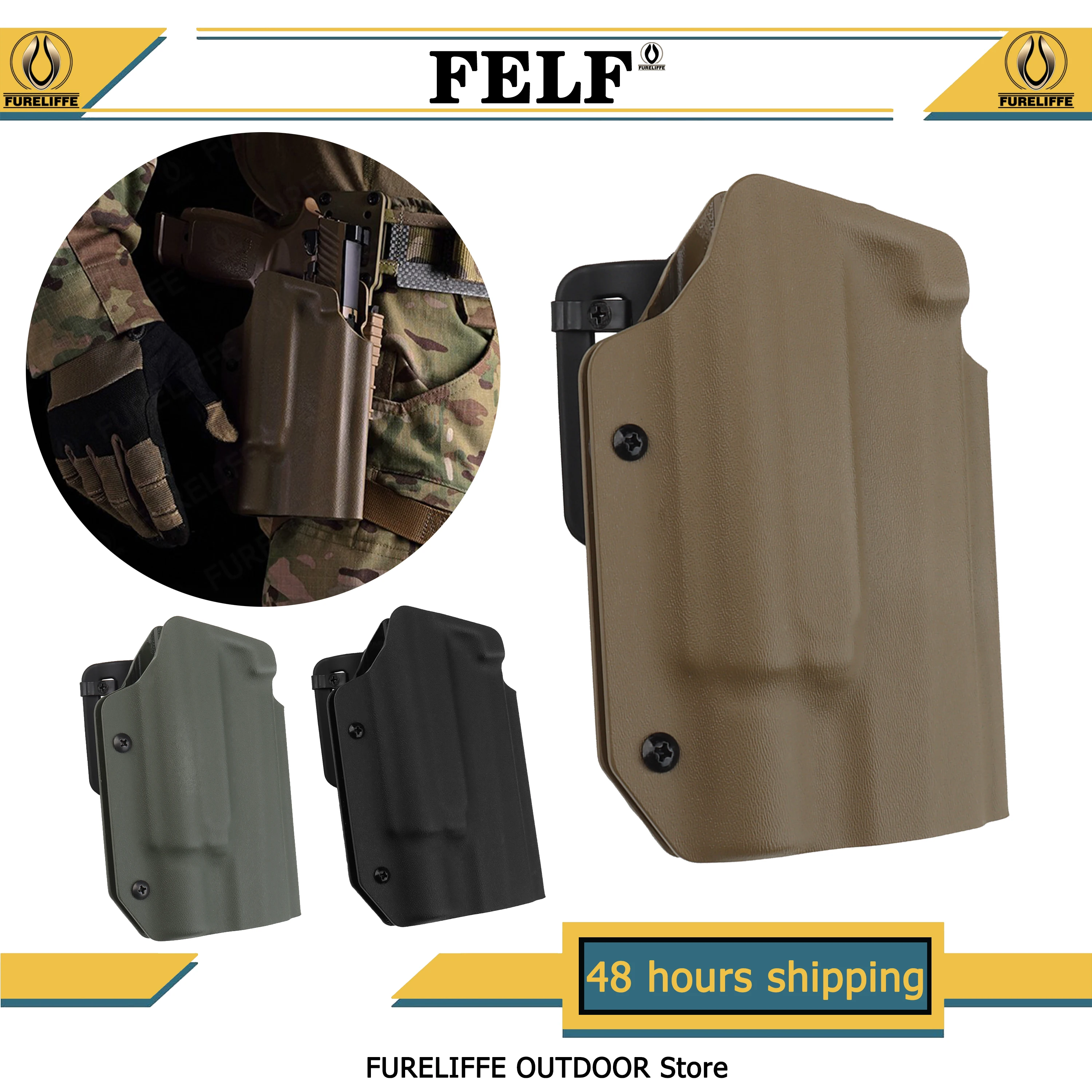 육군 사냥용 경량 Kydex 권총 홀스터, SIG P320-9MM/.40, SIG P320 컴팩트 CARRY.XCARRY, 풀 사이즈. X5 군단. M17/M18