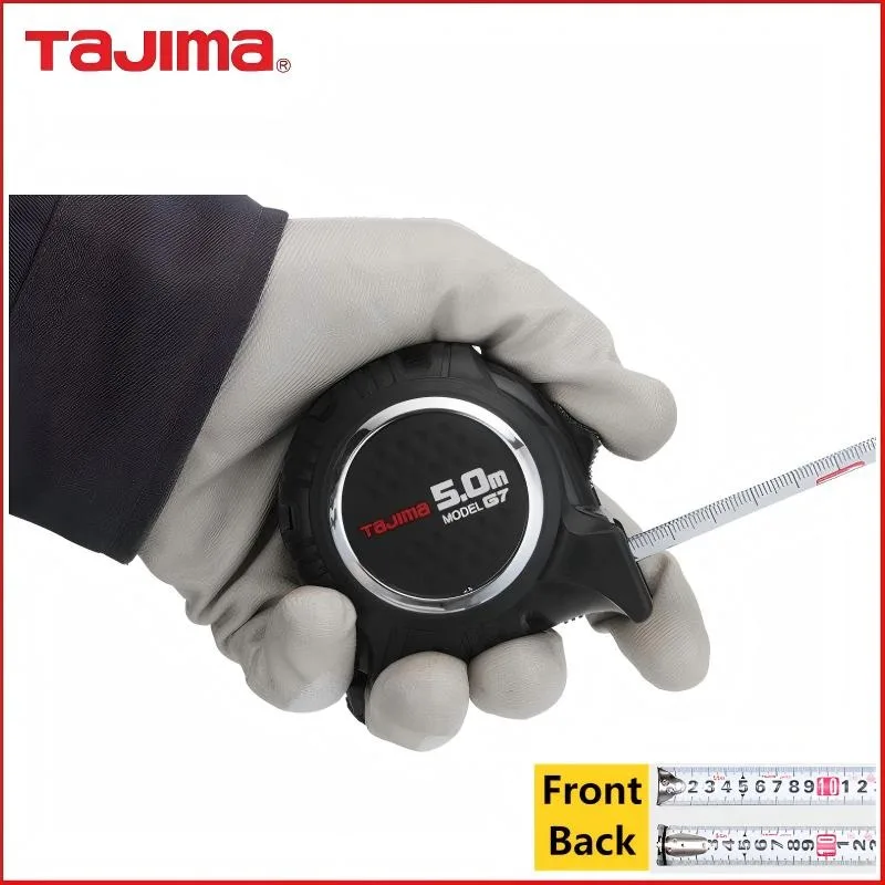 Tajima G7 5m×19/25mm 강철 줄자, 방수, 녹 방지, 디자이너 및 장식가용 셀프 잠금 이중 스케일, 1001-1670/1671