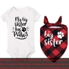 My Big Sister / Brother Has Paws Matching Dog Bandana and Toddler Romper Baby and Dog Matching Outfits Baby Announcement Gifts 4