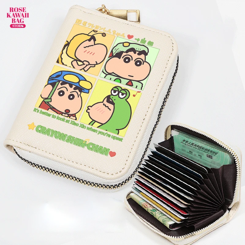 

Crayon Shin-chan Bag Kawaii Coin Purse Multi Card Holder Large Capacity Wallet Cartoon Crayon Shin-chan Coin Purse for Children