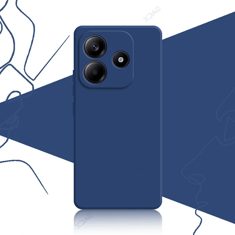 Luxury Square Liquid Silicone Waterproof 360° Soft Phone Case Cover