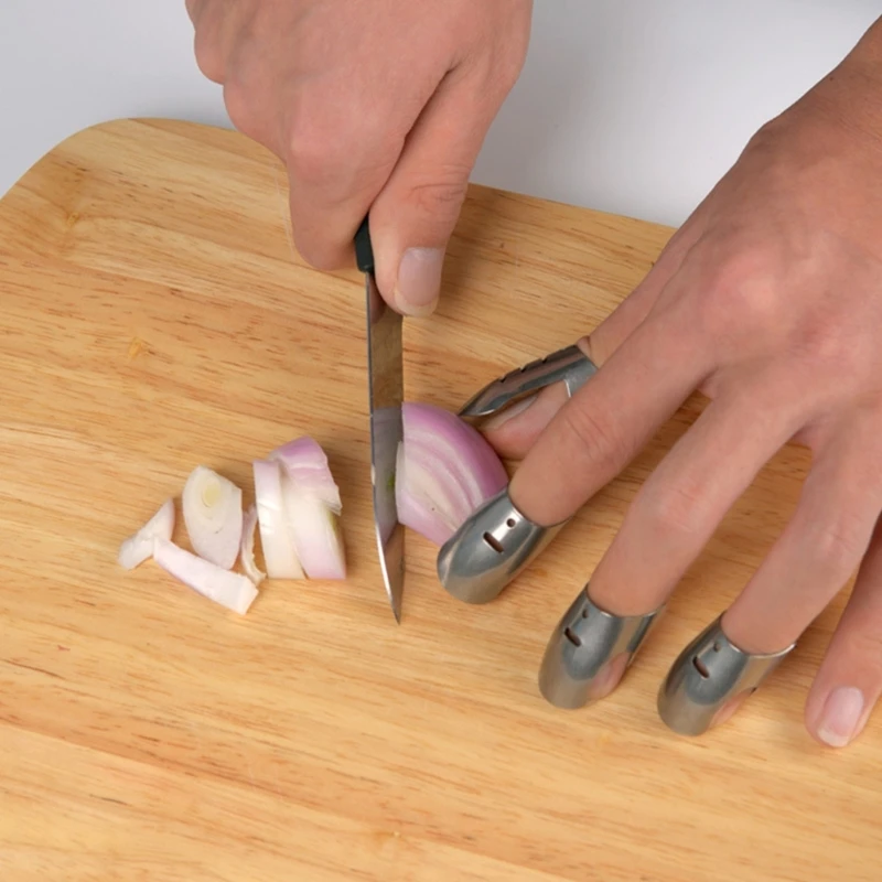 304Stainless Steel Finger Guards Protect Cutting Vegetables Protectors Tool Cut Finger for Protections Handguards Kitchen