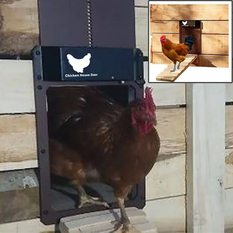 Automatic Hen House Door Practical Light Sensor Chicken Coop House Door Farm Chicken Duck Cage
