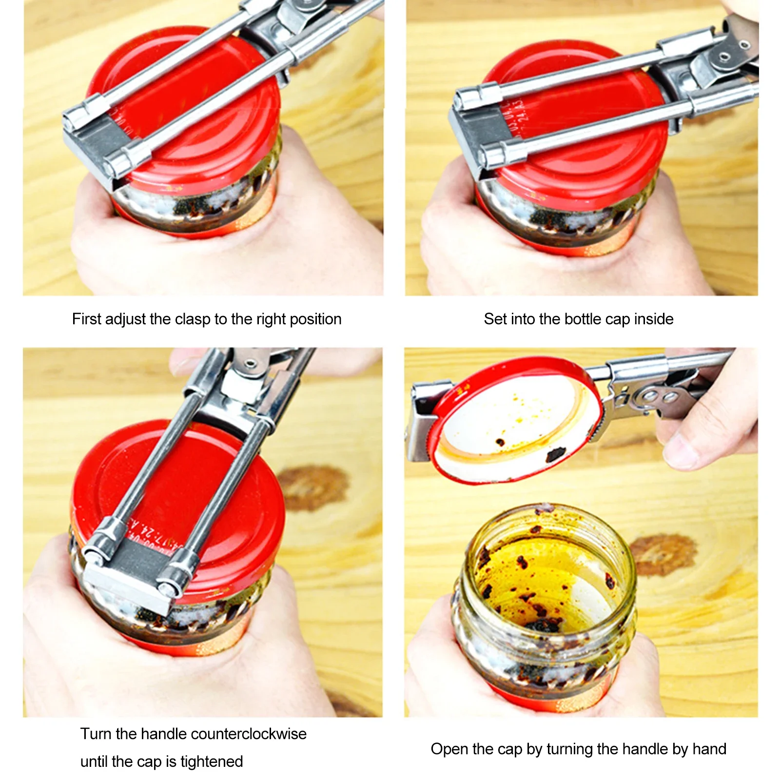 Stainless Steel Jar Opener, Gripper, Kitchen Labor-saving Bottle