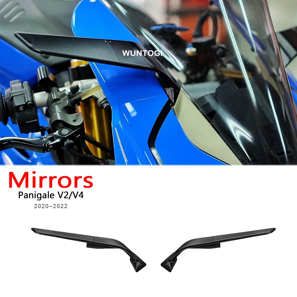 

For Ducati Panigale V2 955 V4 1100 Mirrors Stealth Mirrors Sports Winglets Mirror Kits Adjustable Mirrors Motorcycle Wing Mirror