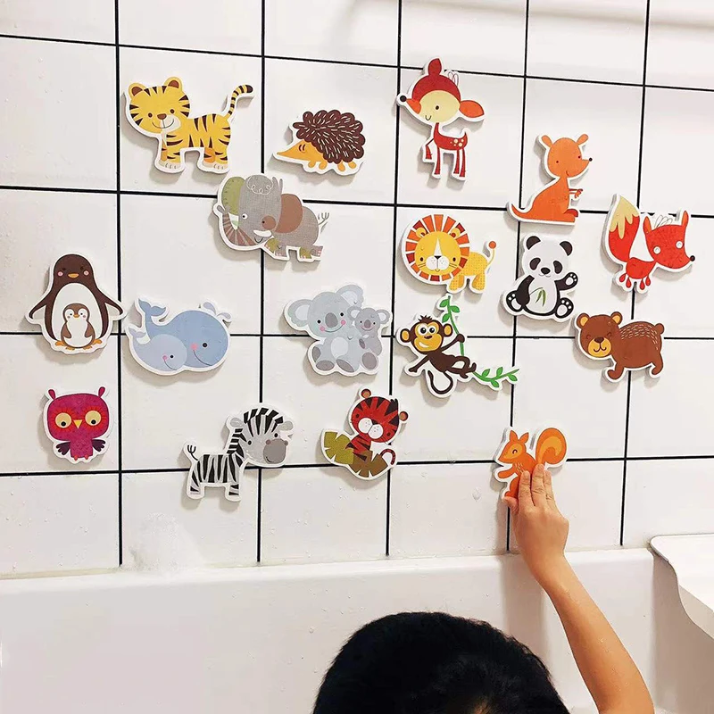 Baby Bath Toys For Children Early Educational Toy Foam Animals Cognitive Puzzle Floating Toy Bathroom Bathtub Toys for Babies 3